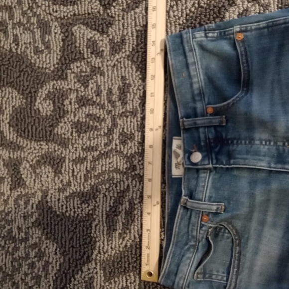 Madewell Mid Rise Stovepipe Raw Hem Slit Sides Shealy Wash Womens  27 - Picture 8 of 9